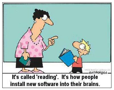 it's called 'reading'. It's how people install new software into their brains 